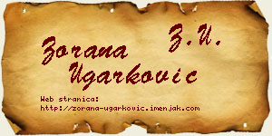 Zorana Ugarković vizit kartica